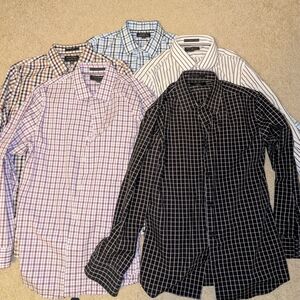 Banana Republic Men's Checkered Button Down Shirts - Multi-Color Lot Of 5